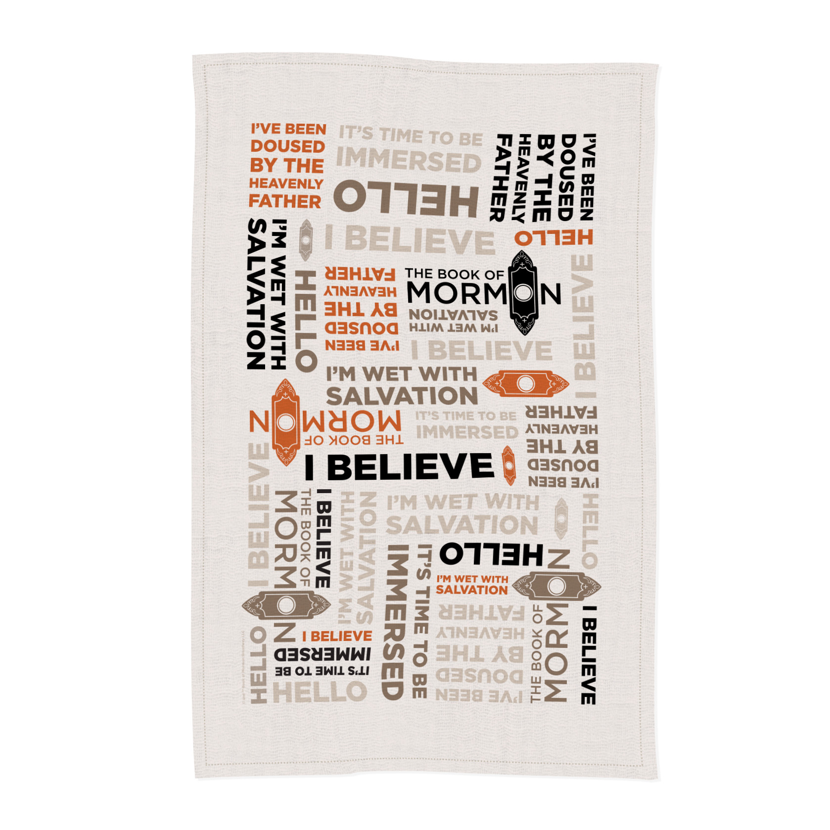 Book of Mormon - Lyric Tea Towel